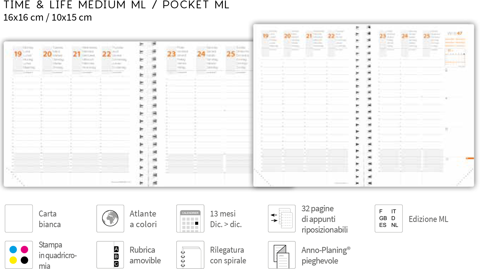 Ricambio Agenda Q.v.time&life Pocket 10x15cm — immagine 3