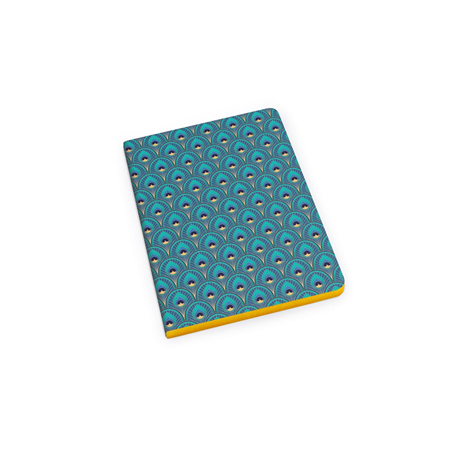 Taccuino A5 Copertina Morbida Bordo Oro 192pa Art Deco Peacock