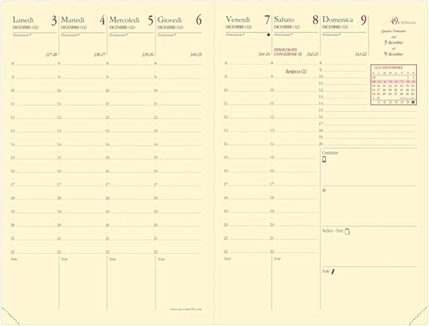 Agenda Q.v.affari A6 7g Ov Luna Prestige Terracotta — immagine 2