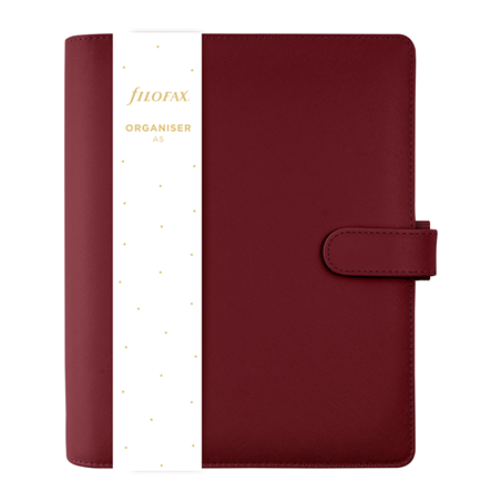Organiser  A5 Saffiano Dark Cherry