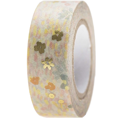 Tape 1.5cmx10mt Fiori Oro