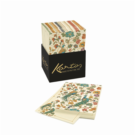 Memo Carta Camoscio 30ff Con Oro  Florentine Peacock
