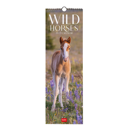 Calendario Da Parete 16x49 Fotografico 2027 Wild Horses