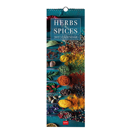 Calendario Da Parete 16x49 Fotografico 2027 Herbs Spices