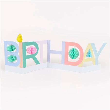 Biglietto Auguri Garland  Honeycomb Birthday