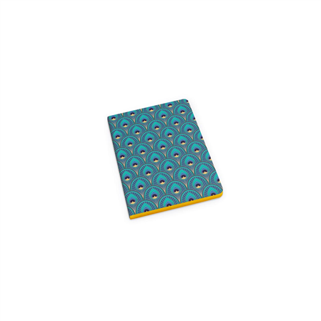 Taccuino A6 Copertina Morbida Bordo Oro 192pg Art Deco Peacock