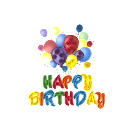 Biglietto Auguri Quilling  Fatto A Mano Hb Balloons