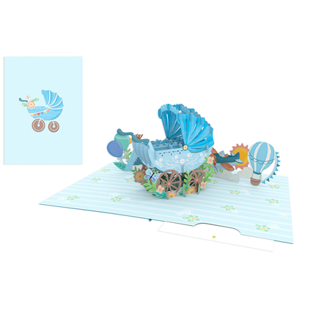 Biglietto Auguri Kirigami  Fatto A Mano Baby Boy