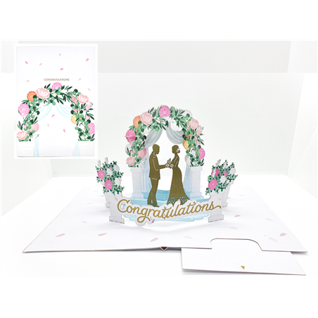 Biglietto Auguri Kirigami  Fatto A Mano Wedding Flowers