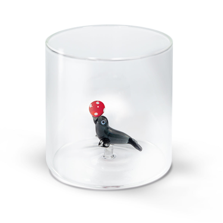 Bicchiere Vetro  Con Deco Interno 250ml Wd Foca