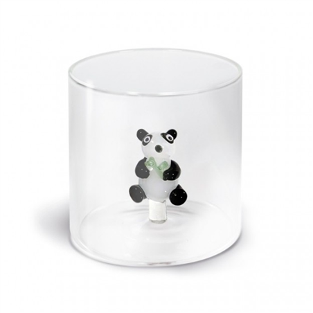 Bicchiere Vetro  Con Deco Interno 250ml Wd Panda