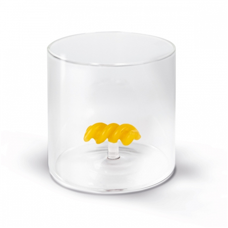 Bicchiere Vetro  Con Deco Interno 250ml Wd Pasta Fusillo