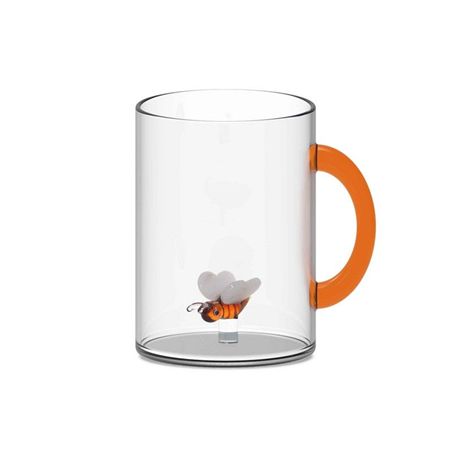Tazza In Vetro Con Deco Interno 420ml Wd Ape