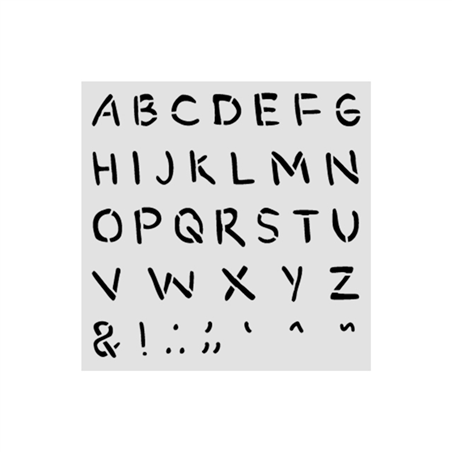 Stencil Media 12x12 Spessore 0,25mm Baby Alfabeto