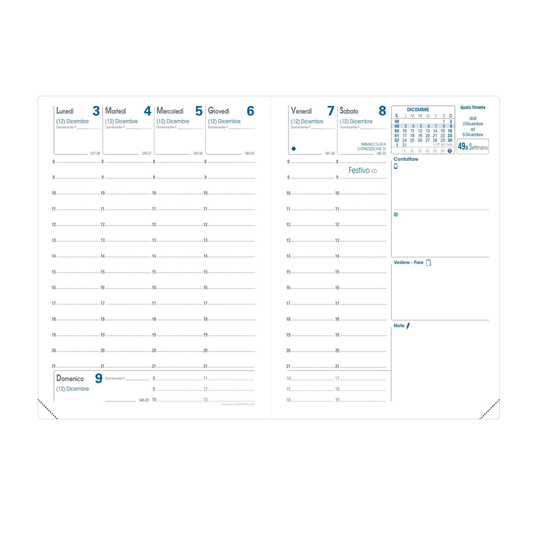 Agenda Q.v.rigiro 9x12 7g Ov Roma Rosso — immagine 2