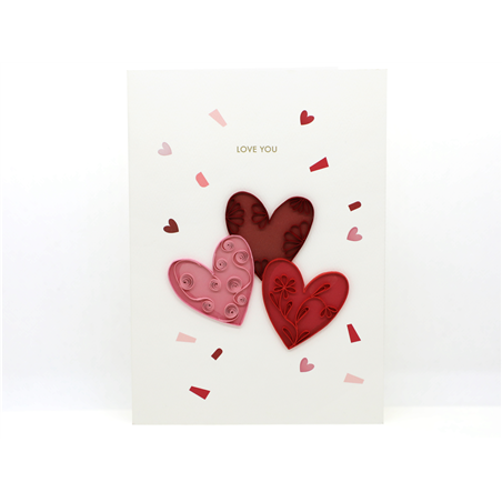 Biglietto Auguri Quilling  Fatto A Mano For You My Love