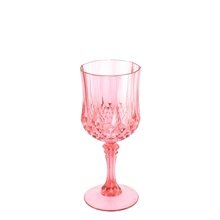 Calice Plastica Riutilizzabile 220ml Rosa E Oro