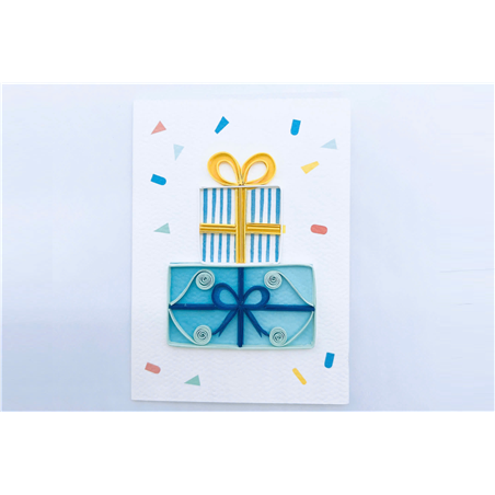 Biglietto Mini Auguri Kirigami Fatto A Mano Blue Packs