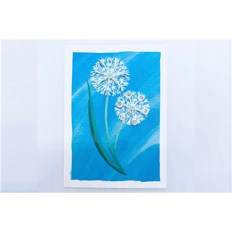 Biglietto Mini Auguri Kirigami Fatto A Mano Dandelions