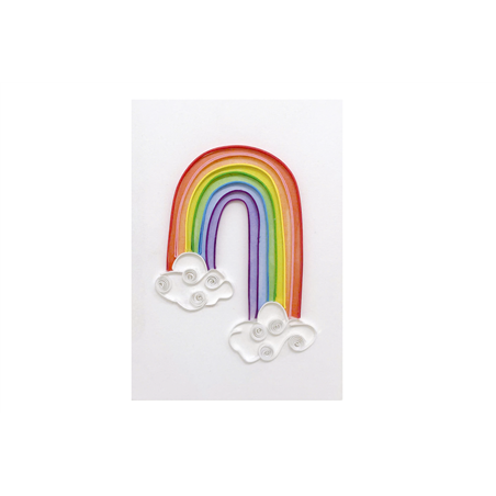 Biglietto Mini Auguri Kirigami Fatto A Mano Rainbow