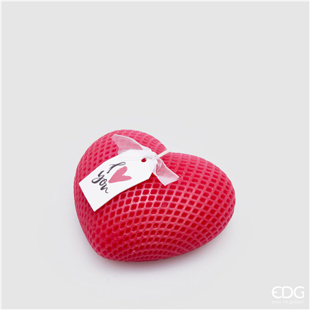 Candela Cuore Rosso H5cm D10cm Durata 8 Ore
