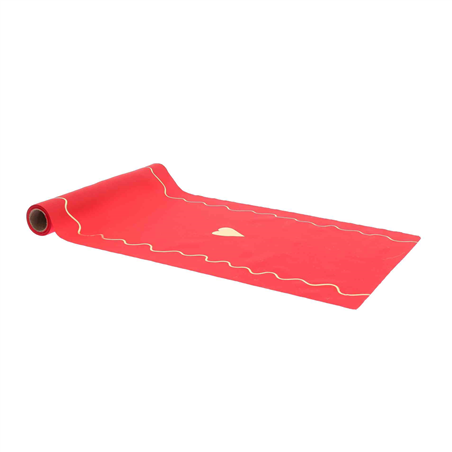Runner Tessuto Regina Di Cuori 28cmx5mt Rosso Oro