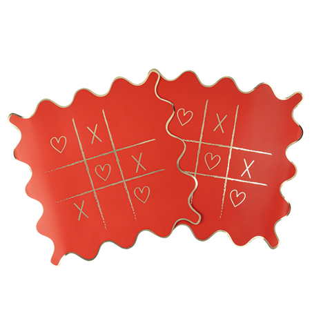 Tovaglietta Lovely Time 34x34cm X2 Rosso Oro