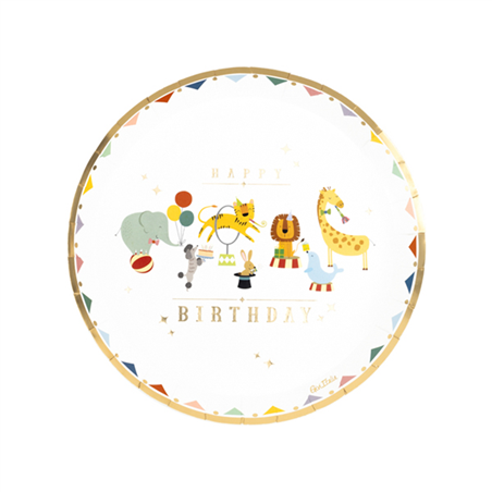 Piatto Carta 21cm 8pz  Happy Birthday Circus