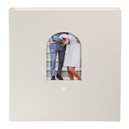 Album Foto Velina 30x31cm 60 Fogli Finestra Wedding Album Beige