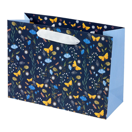 Busta Regalo Shopper 25x18x10 Secret Garden Night Blue