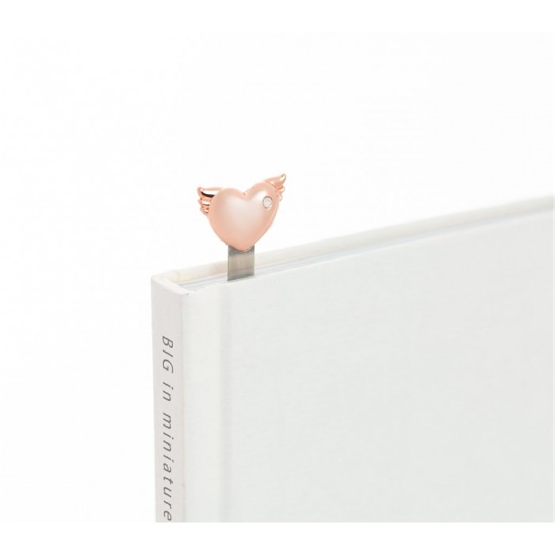 Segnalibro Zinco 13cm Metamorphose Cuore Rosa — immagine 2