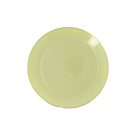 Piatto D19cm Plastica Riutilizzabile 6pz Verde Salvia E Oro