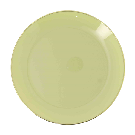 Piatto D26,5cm Plastica Riutilizzabile 6pz Verde Salvia E Oro