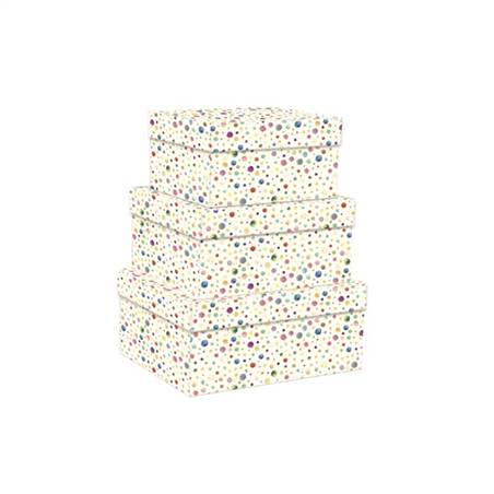 Scatola Regalo 24x20x14cm Rainbow Dots