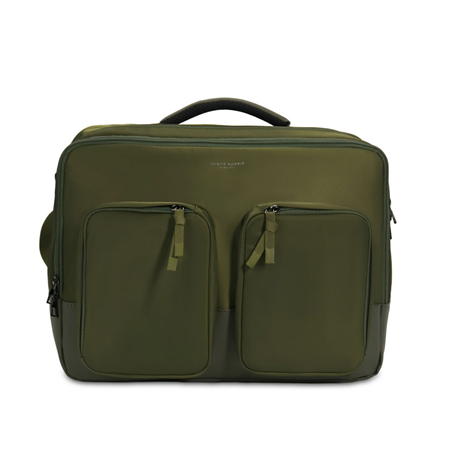 Renzo Convertible Briefcase 15.6 Olive Green