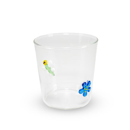 Bicchiere Vetro Con Decoro Esterno 250ml Libellula