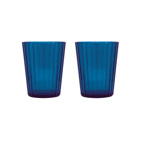 Set 2 Bicchieri In Acrilico 370ml Blu