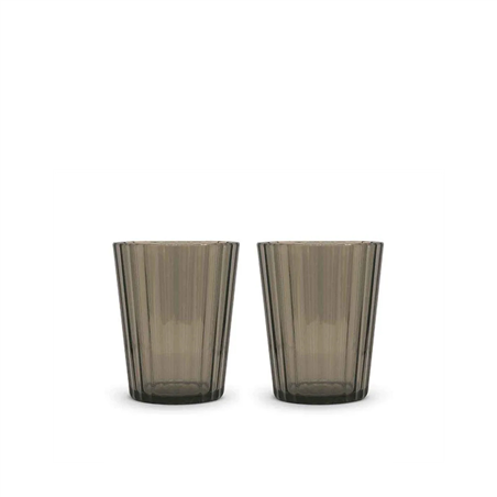 Set 2 Bicchieri In Acrilico 370ml Marrone