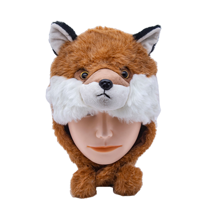Cappello Peluche Copri Casco Bimbo Volpe