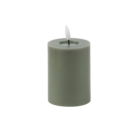 Candela Led Cilindrica D7x10cm Verde Salvia