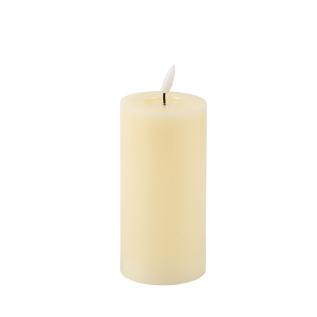 Candela Led Cilindrica D7x15cm Avorio