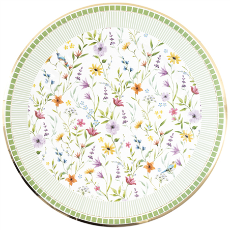 Piatto Carta Maxi D33cm 6pz Le Jardin