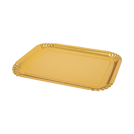Vassoio Oro Cartoncino 26x33,5cm 2pz