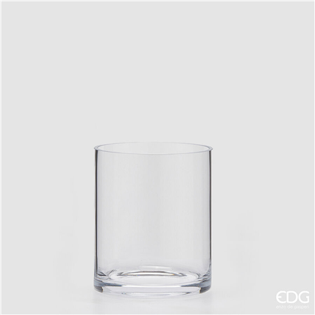 Vaso Vetro Cilindro Trasparente H22cm D18cm