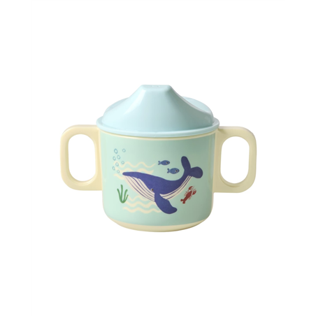 Tazza Melamnina Baby 2 Manici Oceano Blu