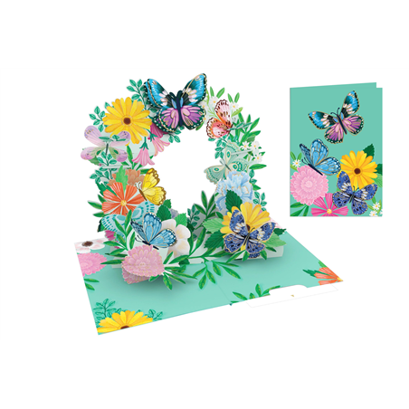 Biglietto Auguri Kirigami  Fatto A Mano Butterflies