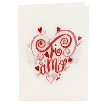 Biglietto Auguri Quilling  Fatto A Mano Ti Amo