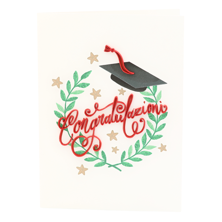 Biglietto Auguri Quilling  Fatto A Mano Congratulazioni Laurea