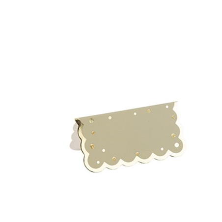Segnaposto Pois Verde Salvia Oro 8x4cm 8pz