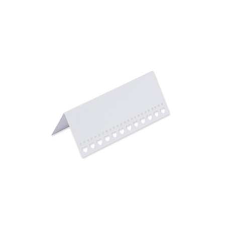 Segnaposto Cuori Bianco 9.5x4cm 10pz